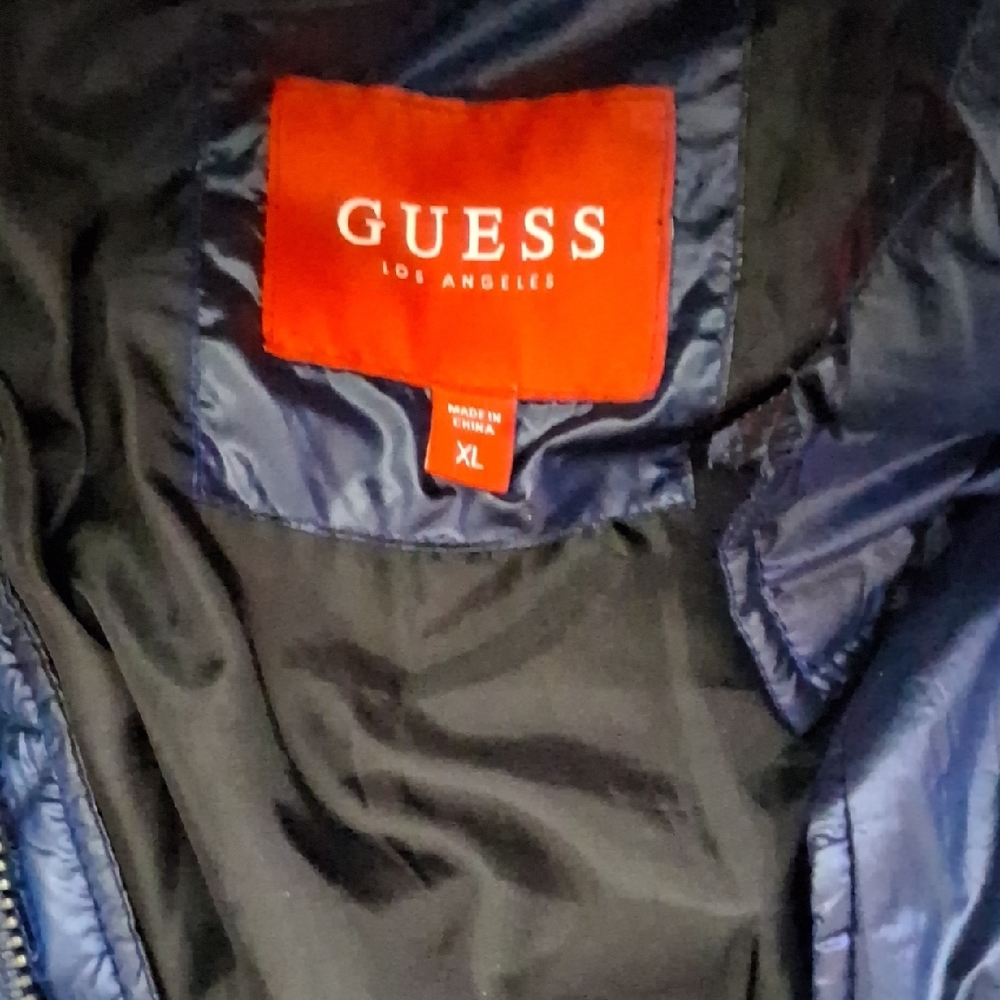 GUESS Blue Puffer Jacket - Picture 2 of 5